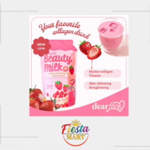 Dear Face Beauty Milk- Premium Japanese Strawberry (18gX10 Sachets)